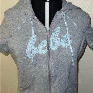 Vintage Bebe Y2K Gray Lounge Set Hoodie & Capri Pants